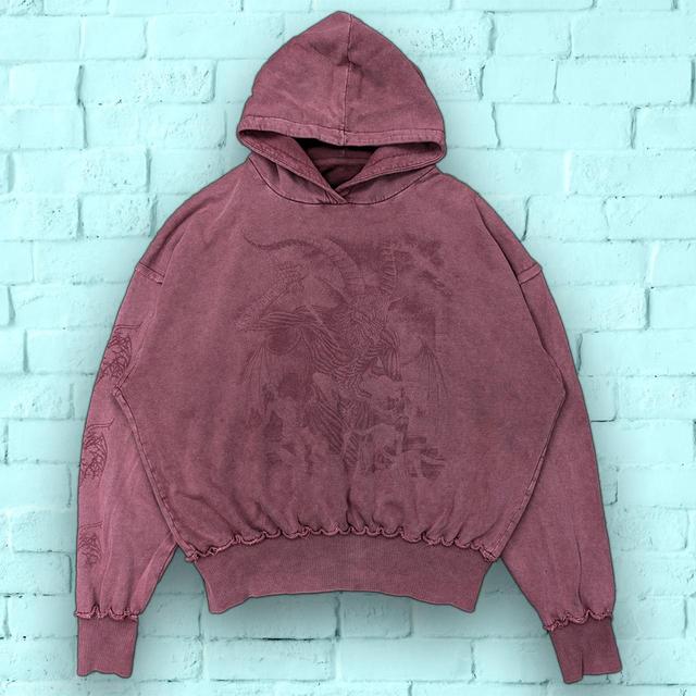 Dropdead Men's Hoodie - Red/Burgundy - XXL on Productcaster.