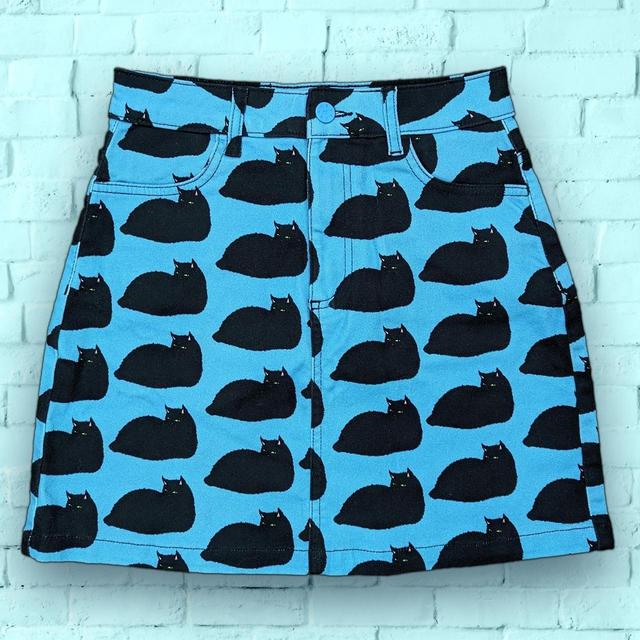 Lazy Oaf Women's Midi Skirt - Blue/Black - UK 8 on Productcaster.