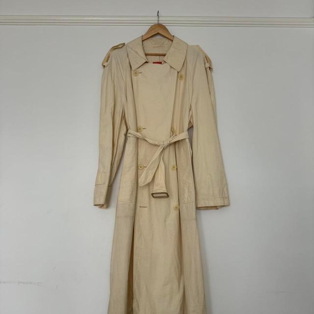 Gianfranco Ferre Men's Trench - Cream/Yellow - XL on Productcaster.