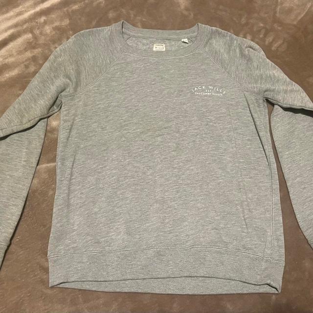 Jack Wills Women's Sweatshirt - Grey/White - 14 on Productcaster.