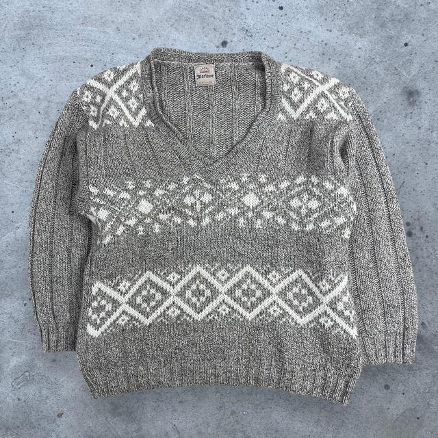 Vintage Men's Jumper - Grey - M on Productcaster.