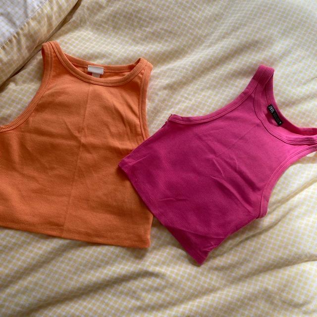 Zara Women's Crop top - Pink/Orange - 6 on Productcaster.