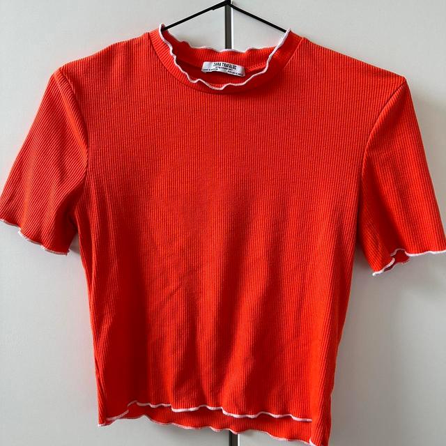 Zara Women's T-shirt - Orange - S on Productcaster.