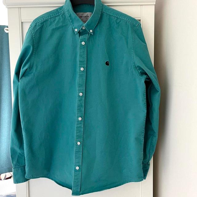 Carhartt WIP Men's Shirt - Blue/Green - M on Productcaster.