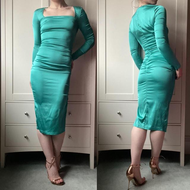 Deadstock Women's Maxi Dress - Blue/Green - 6 on Productcaster.