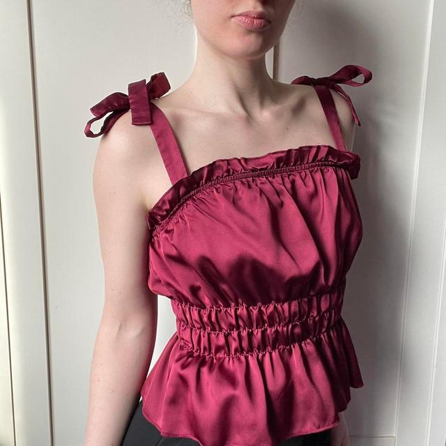 Preloved Women's Vest - Burgundy/Red - 12 on Productcaster.