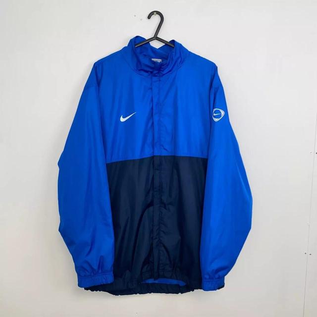 Nike Men's Windbreaker Jacket - Blue/Navy - L on Productcaster.