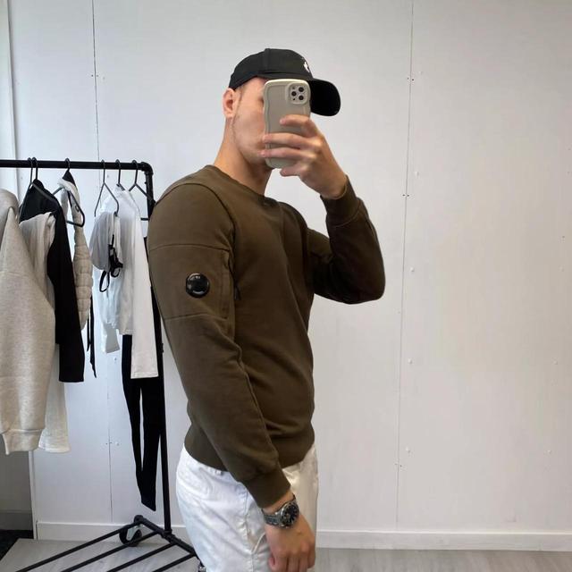 CP Company Men's Sweatshirt - Khaki - M on Productcaster.