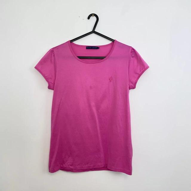 Ralph Lauren Women's T-shirt - Pink - L on Productcaster.