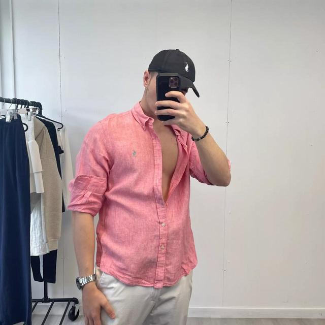 Ralph Lauren Men's Shirt - Pink/Red - L on Productcaster.