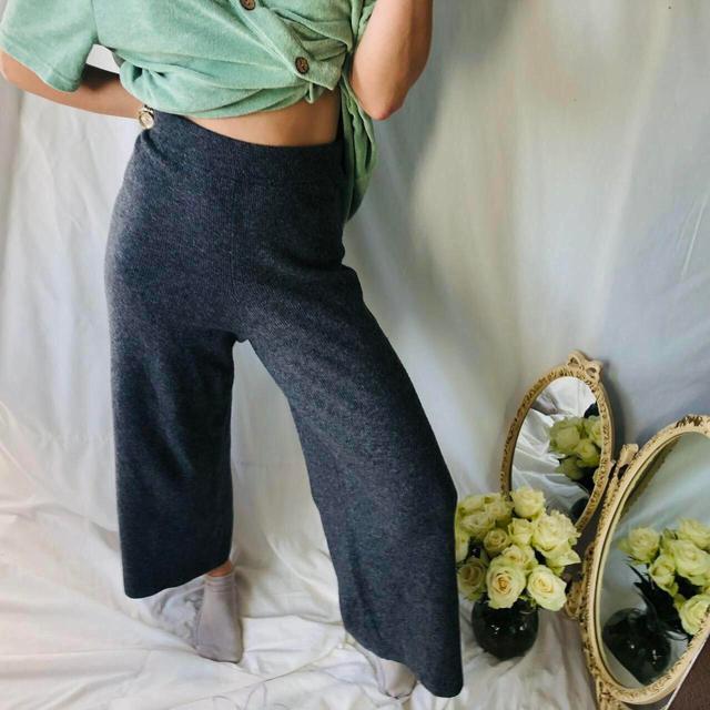 Vintage Women's High waisted Trousers - Grey - S on Productcaster.