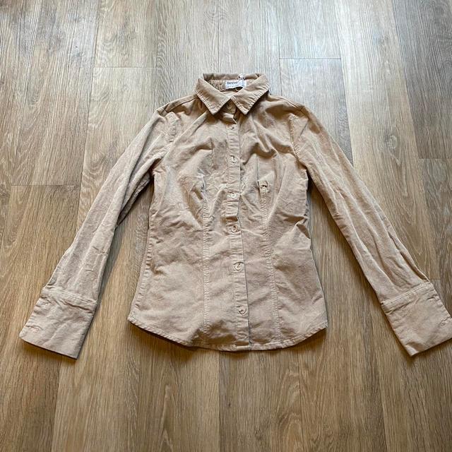 Bershka Women's Blouse - Tan/Cream - 6 on Productcaster.