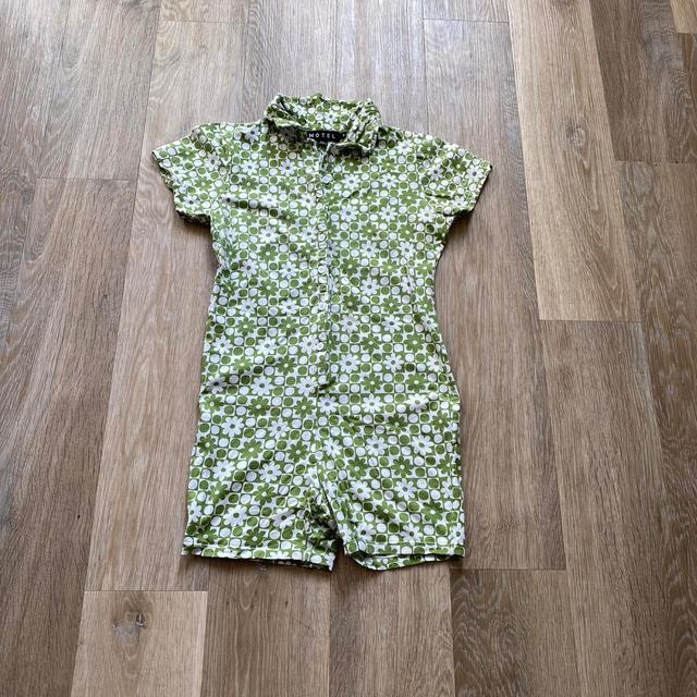 Motel Women's Playsuit - White/Green - UK 8 on Productcaster.