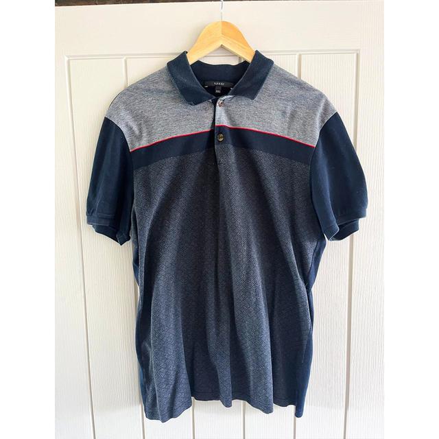 Gucci Men's Polo shirt - Grey/Blue - XL on Productcaster.