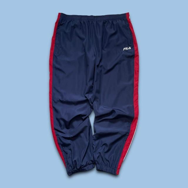 Fila Men's Sweatpants - Navy/Red - XXL on Productcaster.