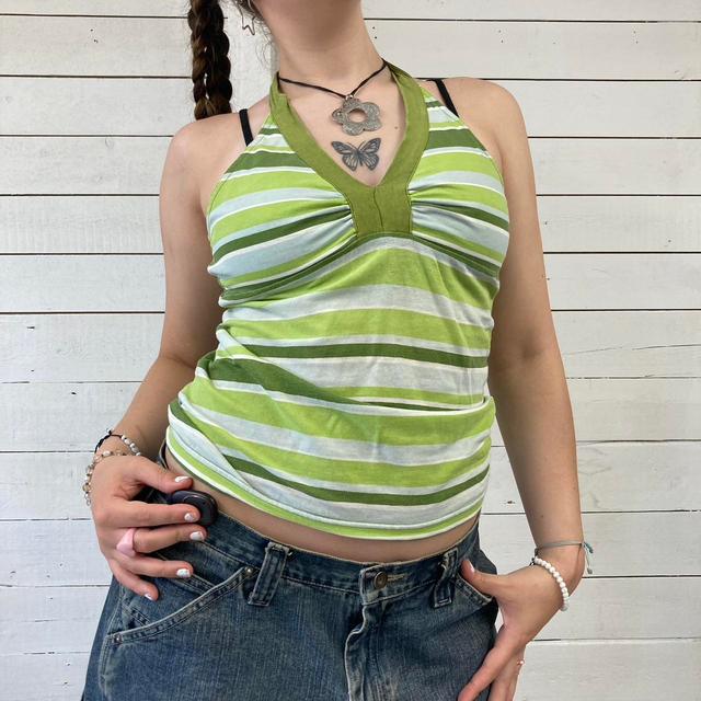 Vintage Women's Vest - Green - S on Productcaster.