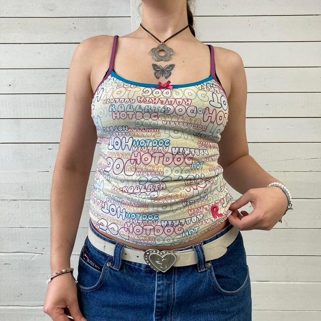 Vintage Women's Vest - Multi/White - S on Productcaster.