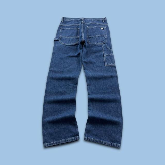 Key Men's Straight leg Cargo Jeans - Blue/Navy - 34" on Productcaster.