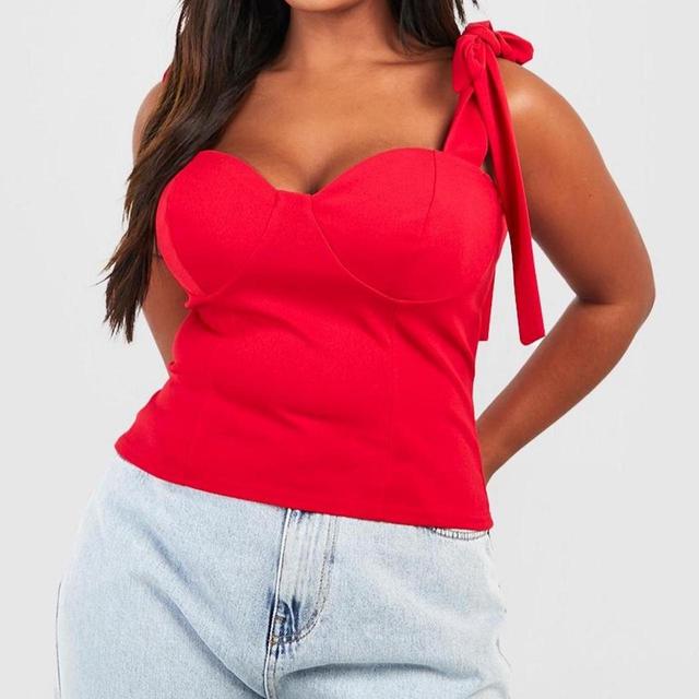 Boohoo Plus Women's Corset - Red - 24 on Productcaster.