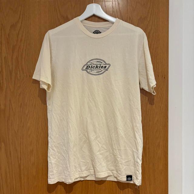 Dickies Men's T-shirt - Cream/Yellow - S on Productcaster.