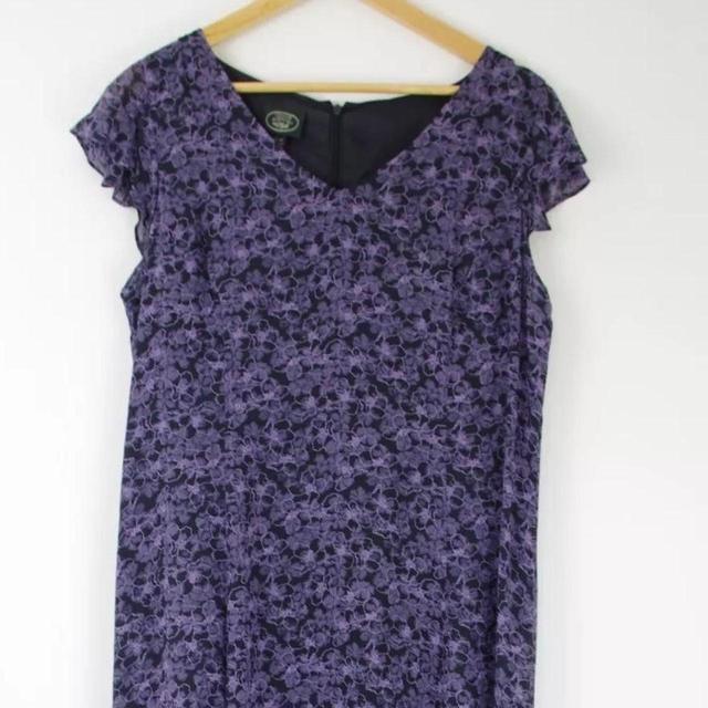 Laura Ashley Women's Rayon Dress - Purple/Multi - 14 on Productcaster.