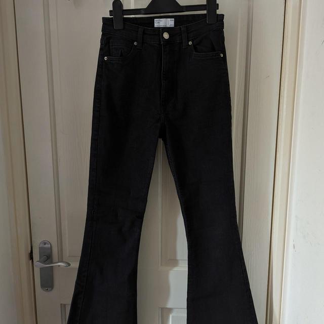 Bershka Women's Flare Jeans - Black - UK 8 on Productcaster.