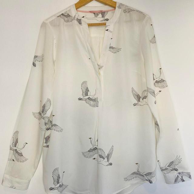 Joules Women's Shirt - White - 10 on Productcaster.