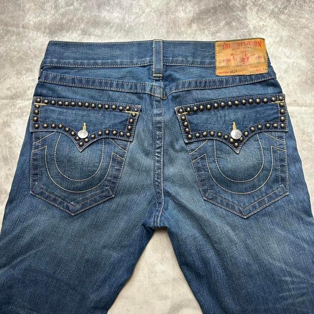 True Religion Men's Embellished Jeans - Blue - 34" on Productcaster.