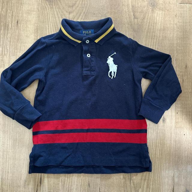 Polo Ralph Lauren Kids' Polo shirt - Navy/Red - 2 years on Productcaster.