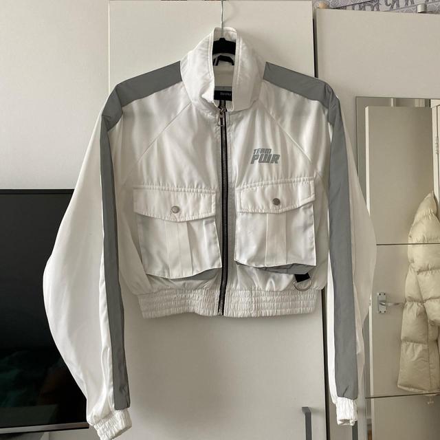 Bershka Women's Jacket - White/Silver - S on Productcaster.