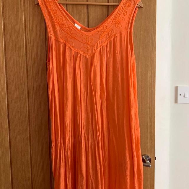 Vintage Women's Slip Dress - Orange - 14 on Productcaster.