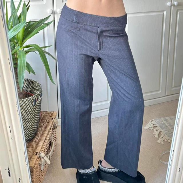 Vintage Women's Tailored trousers - Navy - UK 10 on Productcaster.