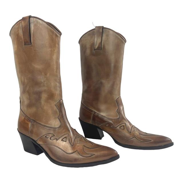 Vintage Women's Mid calf Boots - Brown - UK 3 on Productcaster.