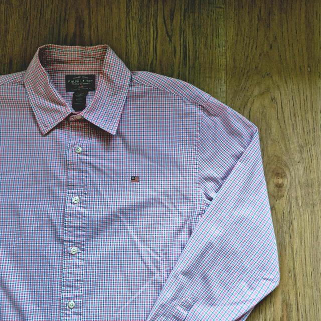 Ralph Lauren Men's Shirt - White/Pink - L on Productcaster.