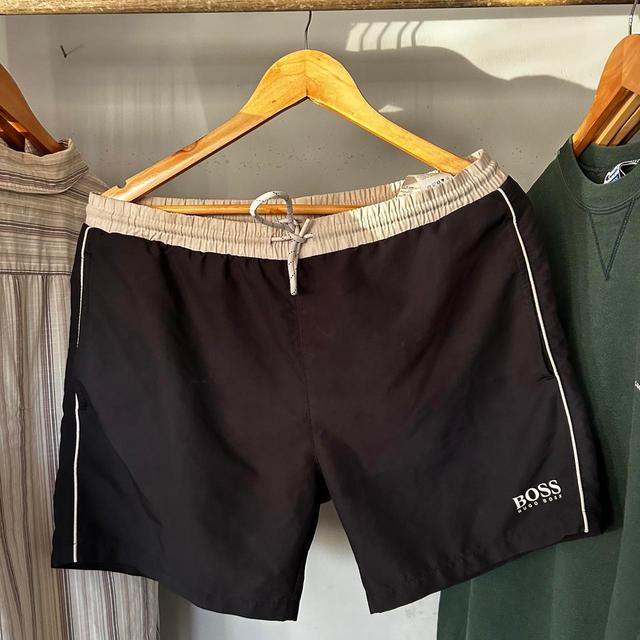 Hugo Boss Men's Shorts - Black/White - S on Productcaster.