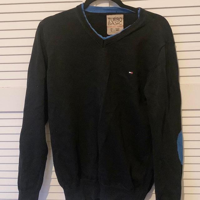 Tommy Hilfiger Women's Sweatshirt - Black/Navy - 8 on Productcaster.