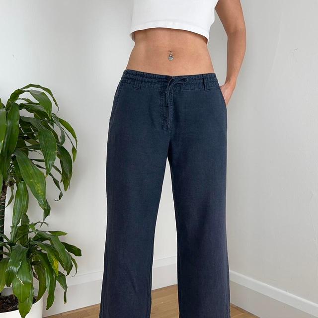 Next Women's Flare Trousers - Blue/Navy - M on Productcaster.