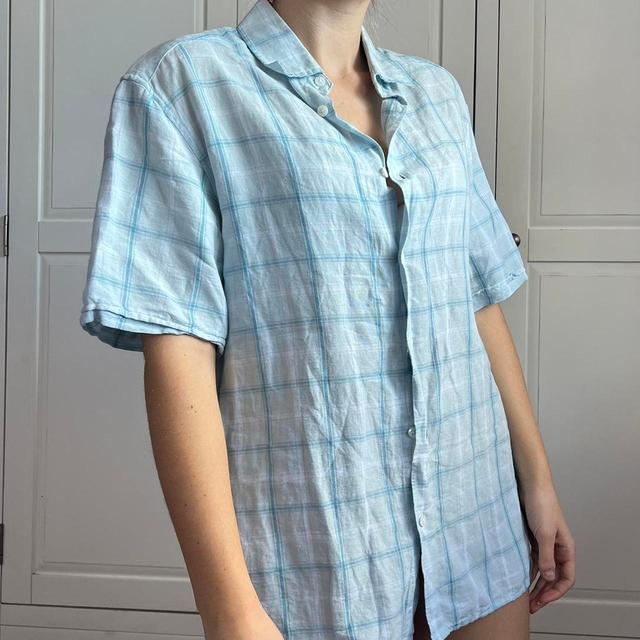 Vintage Men's Shirt - Blue - L on Productcaster.