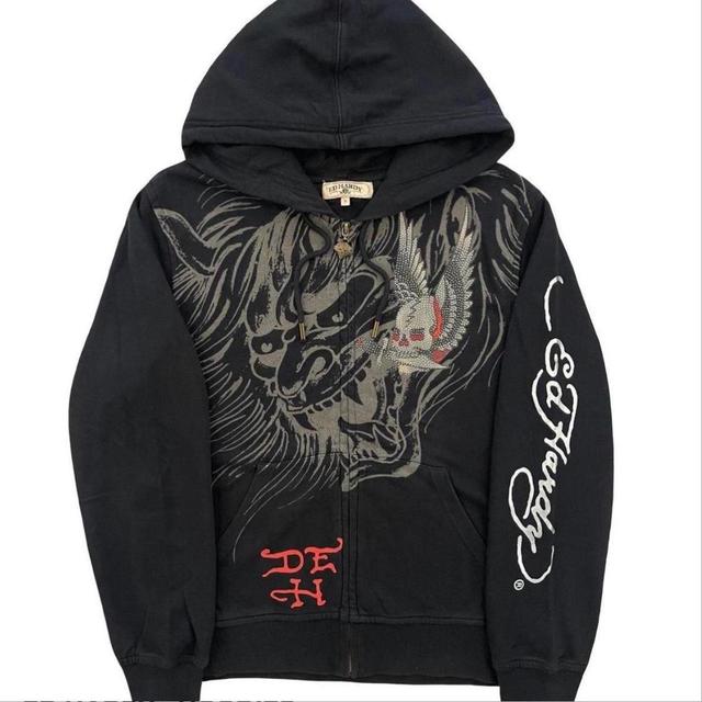 Ed Hardy Men's Hoodie - Black - M on Productcaster.