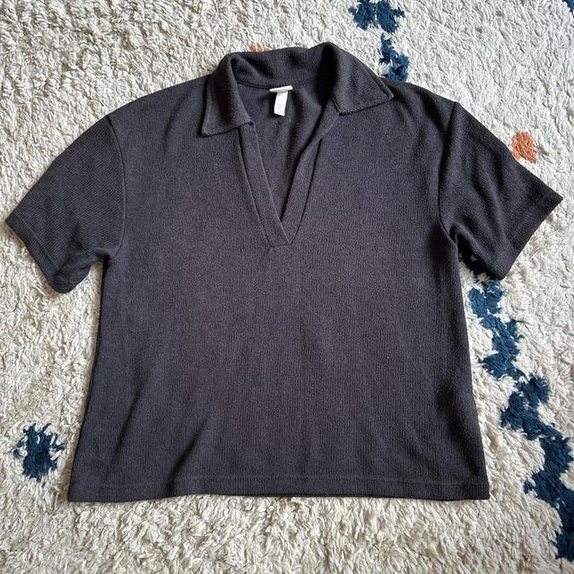 H&M Women's Shirt - Grey/Blue - M on Productcaster.