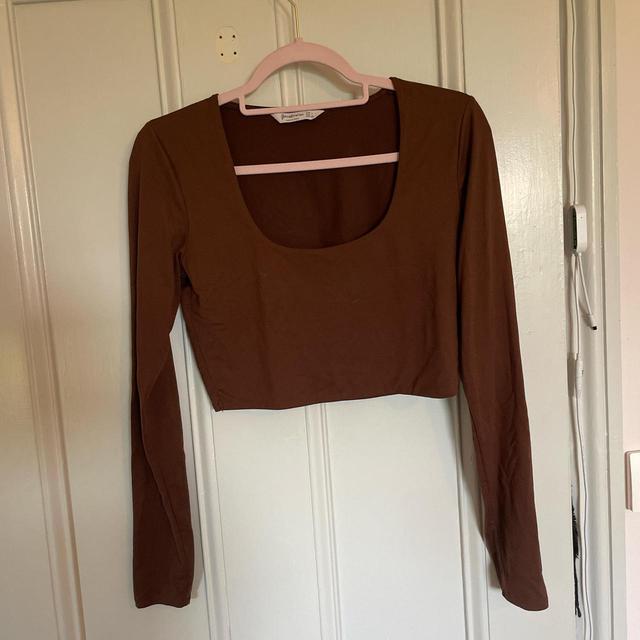 Stradivarius Women's Crop top - Brown - L on Productcaster.