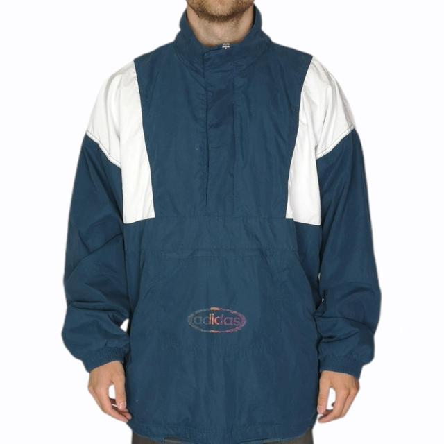 Adidas Men's Jacket - Blue/White - XL on Productcaster.