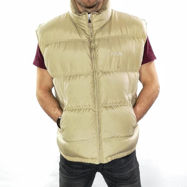 Fila Men's Gilet - Cream/Gold - L on Productcaster.