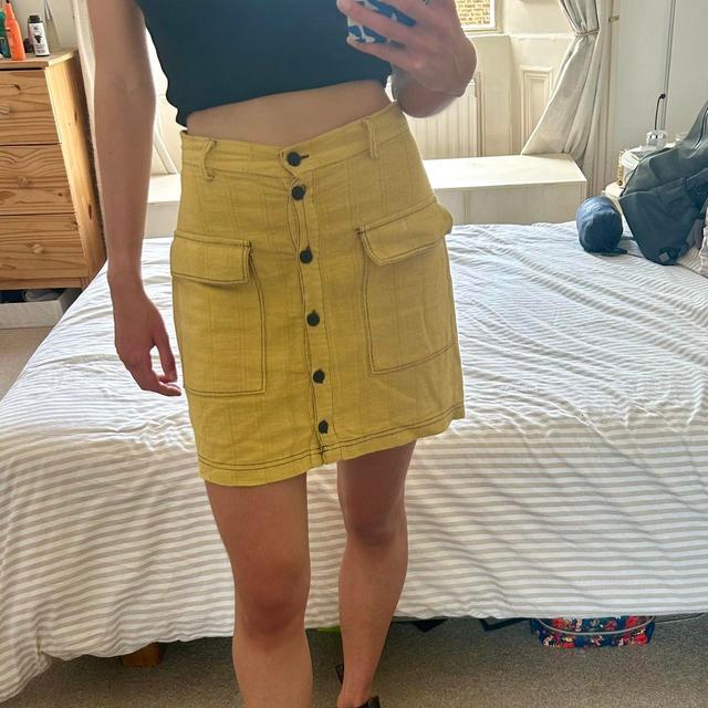 Topshop Women's Skirt - Yellow - UK 8 on Productcaster.