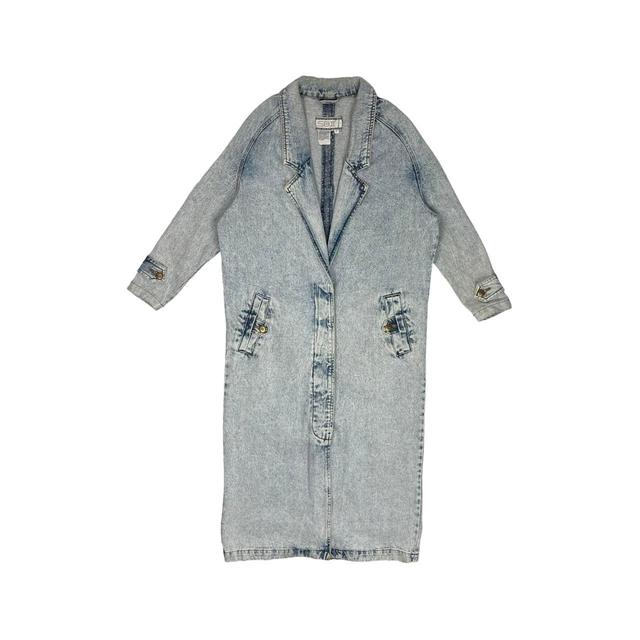 Vintage Women's Trench - Blue - S on Productcaster.