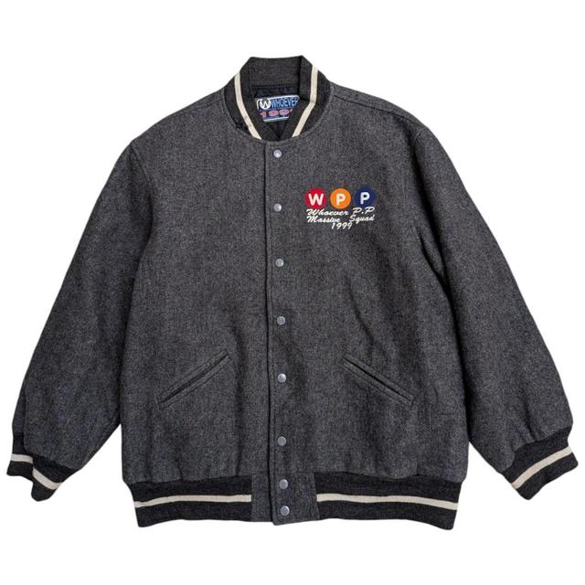 American Vintage Men's Bomber Jacket - Black/Grey - XL on Productcaster.