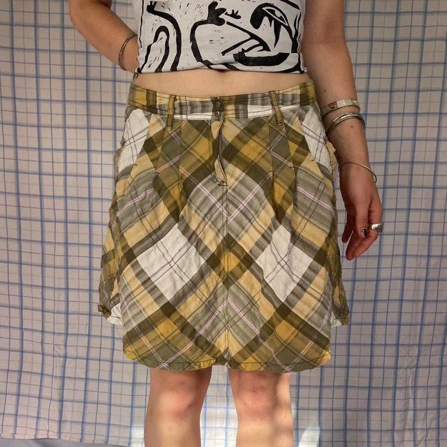 Women's Mini Skirt - Multi/Khaki - M on Productcaster.