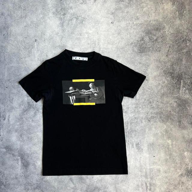 Off-White Men's T-shirt - Black - S on Productcaster.