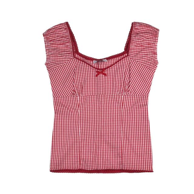 Women's Top - Red/White - 10 on Productcaster.