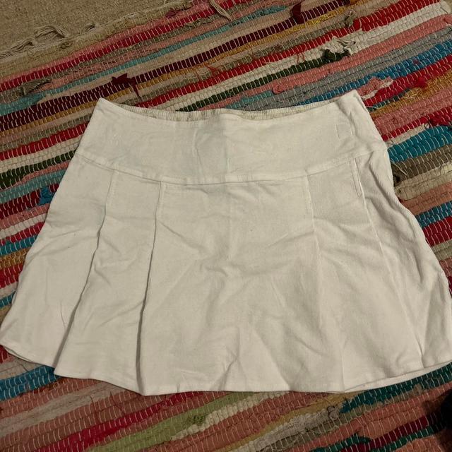 Women's Corduroy Skirt - White - S on Productcaster.